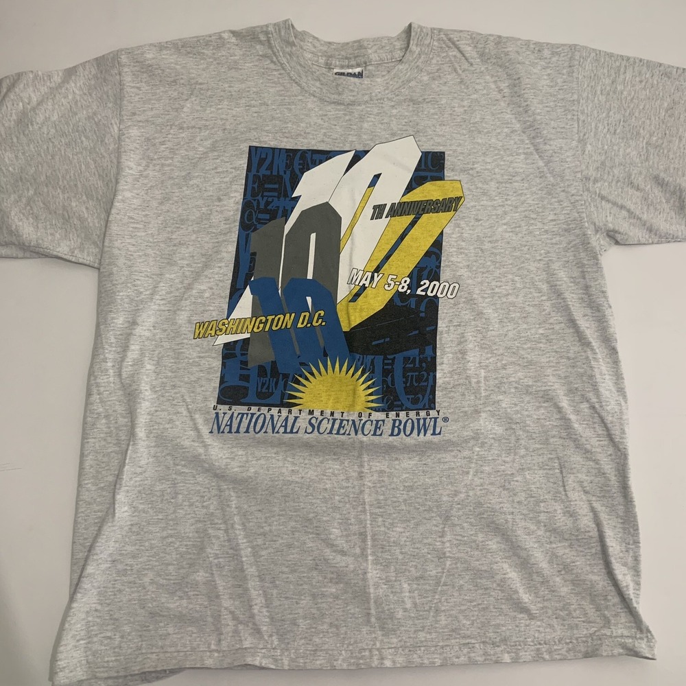 Vintage Gildan National Science Bowl T Shirt Washington DC 2000 Men XL Gray